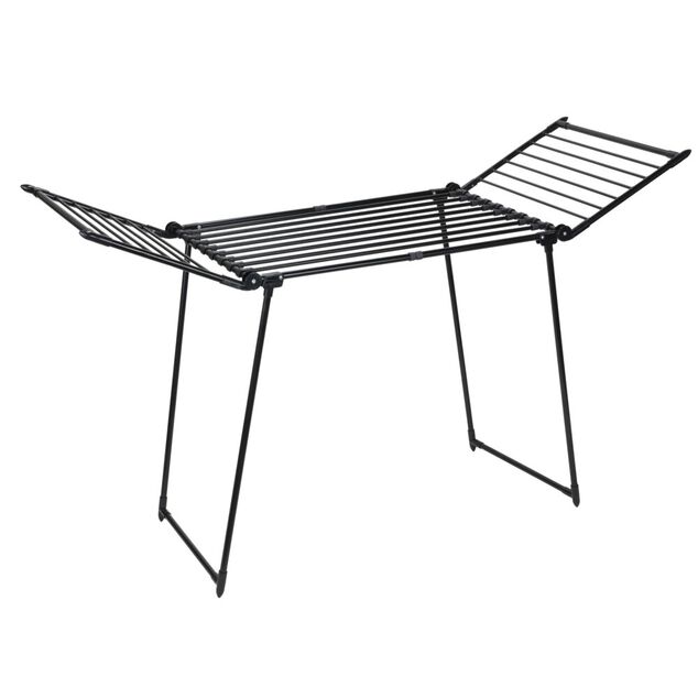 &Eacute;tendoir modulable s&eacute;choir extensible 175-233cm plastique noir 22m d'&eacute;tendage