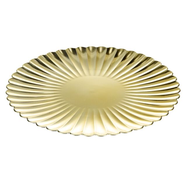 Sous-assiette forme fleur &Oslash;33 cm dor&eacute;