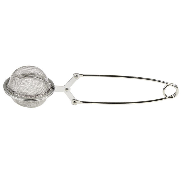 Pince à thé forme boule acier inoxydable Ø5xH16cm