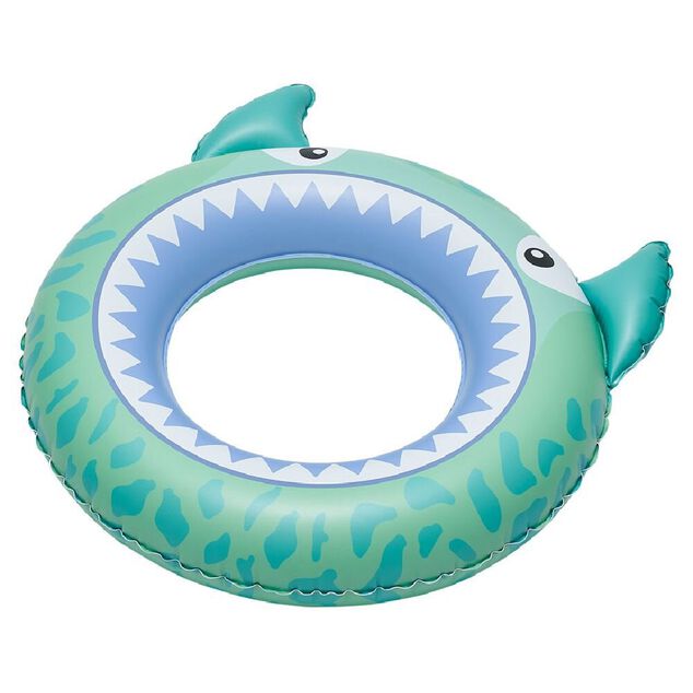 Bou&eacute;e gonflable enfant requin bleu et vert &Oslash;60cm