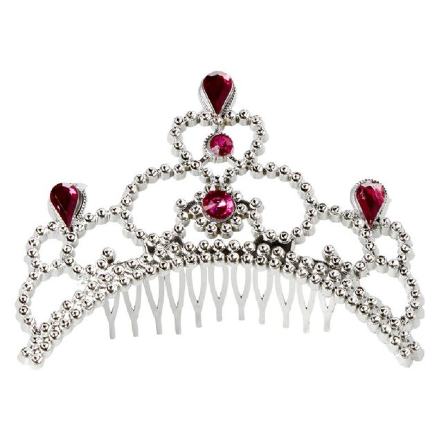 Serre-tête couronne princesse argenté