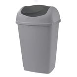Poubelle grise à rabat 50 L