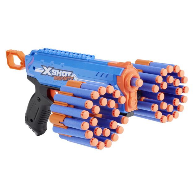 Pistolet Xshot Insanity x2 avec 48 fl&eacute;chettes 30m de port&eacute;e