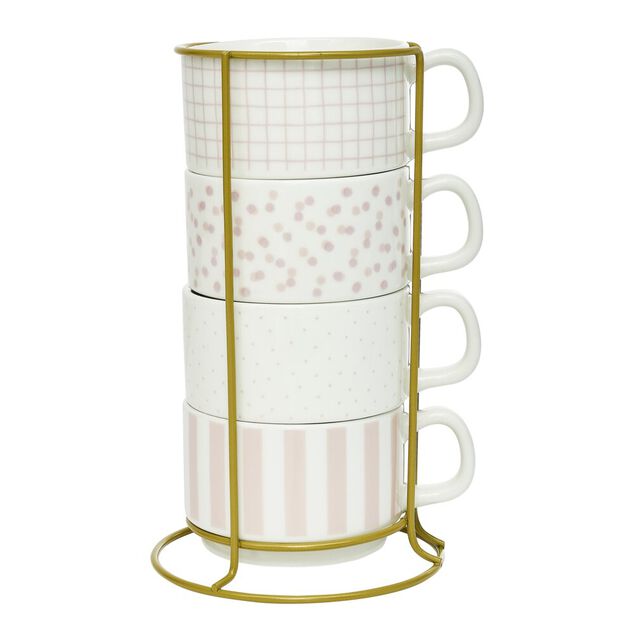 Tasse empilable motif assorti 23cl x4