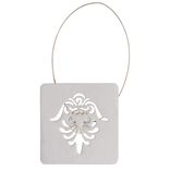 Embrasse aimantée carrée métal gris