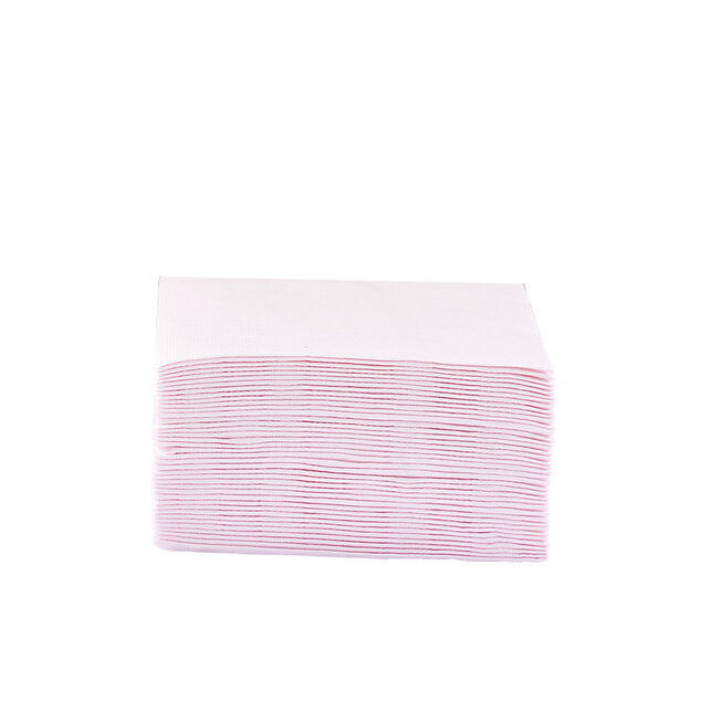 Serviette cocktail carrée rose pâle 2 plis en papier x40