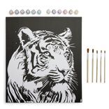 Kit peinture numéros 45x40cm avec peintures et pinceaux (3 modèles)