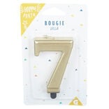 Bougie anniversaire chiffre 7 mat dor&eacute;