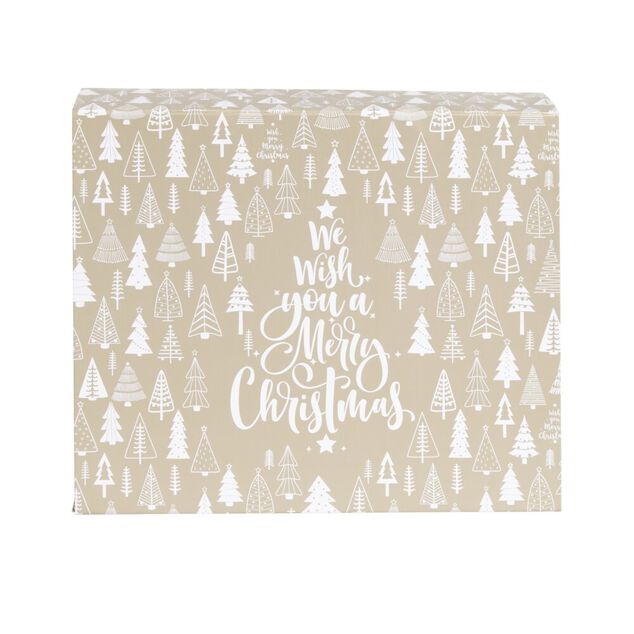 Bo&icirc;te cadeau No&euml;l pliable motif sapin