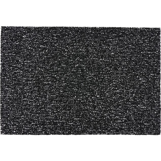 Set de table rectangulaire pvc effet spaghetti noir uni