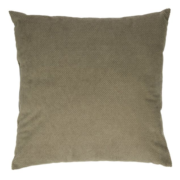 Coussin carr&eacute; velours biface 45x45cm (2 mod&egrave;les gris ou marron)