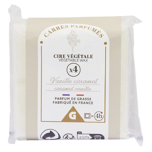 Cire parfum&eacute;e blanc ivoire senteur vanille 40g x4