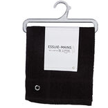 Essuie main carré 40x40 cm uni noir x2