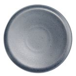 Assiette plate Julie en gr&egrave;s bleu &Oslash;27cm