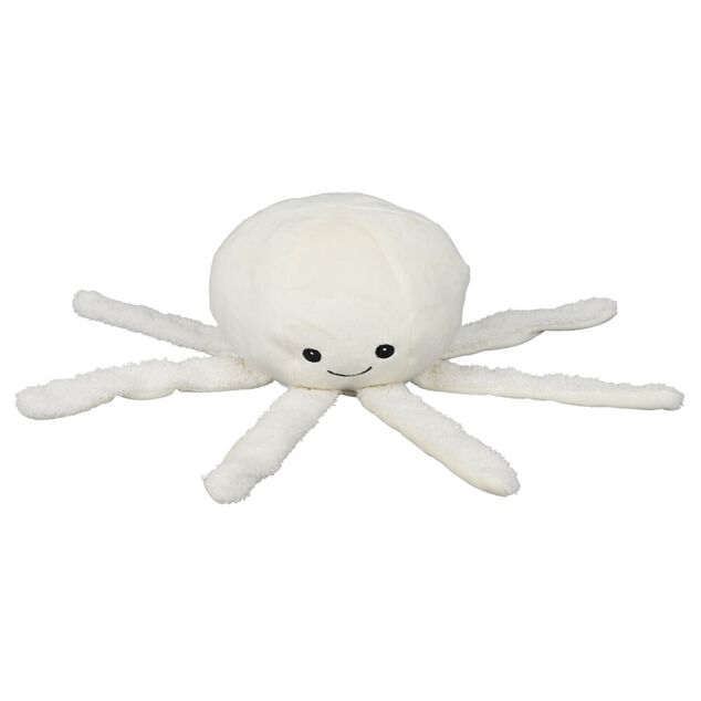 Peluche veilleuse pieuvre lumineuse blanche Ø20xH17cm