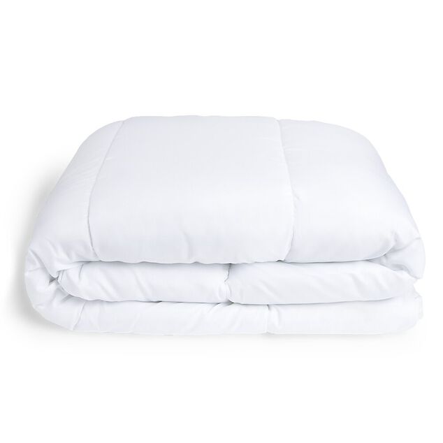 Couette caline polyester blanc 1 place 140x200cm