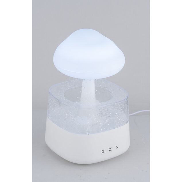 Humidificateur arbre à nuage lumineux 7 couleurs brume et pluie Ø17xH26,5cm