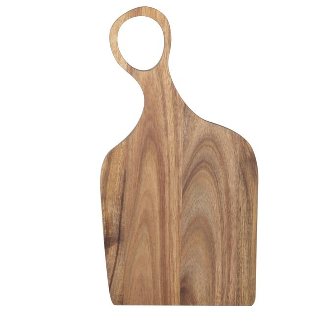 Planche de pr&eacute;sentation x2 courb&eacute;es en bois acacia 20x38cm
