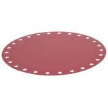 Lot de 4 sous-assiettes en carton rouge décor ajouré