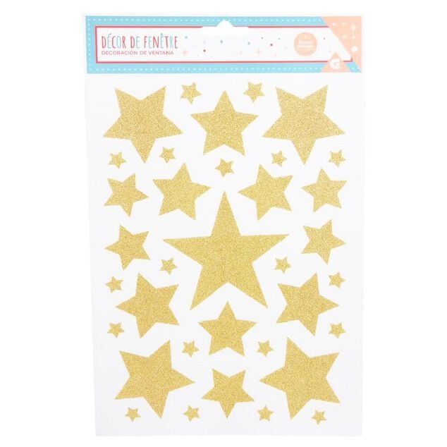 Décoration fenêtre Noël électrostatique étoile ou flocon