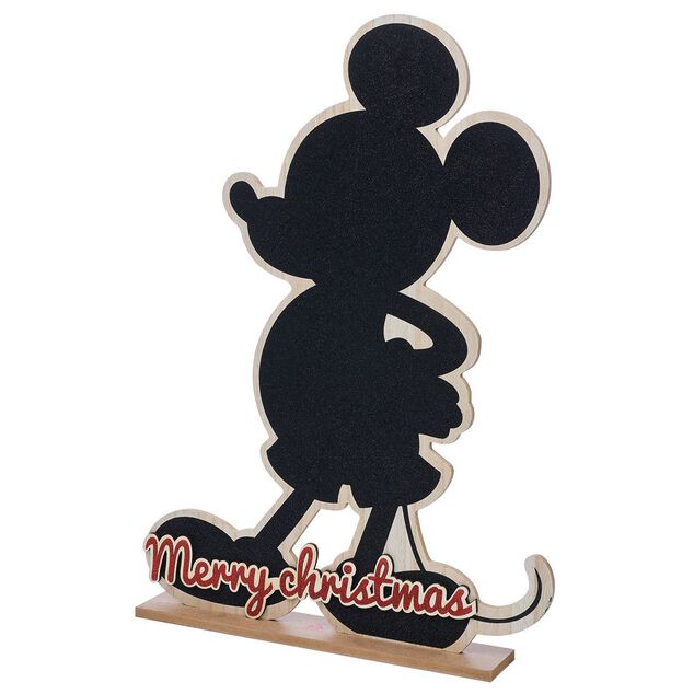D&eacute;coration Disney &agrave; poser Mickey Merry Christmas bois H75cm