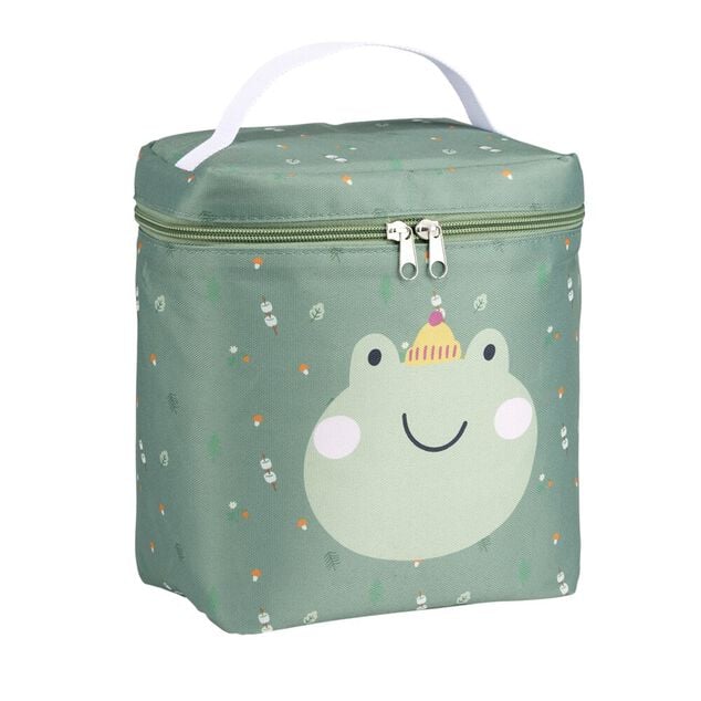 Sac isotherme enfant 5L polyester vert motif grenouille 23x12xH19cm