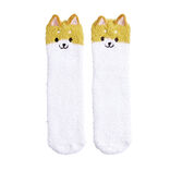 Chaussettes corgi mixte blanc et orange TU