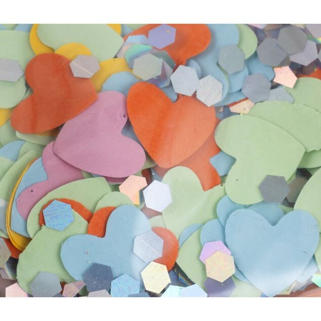 Porte-verre gonflable Funky forme coeur int&eacute;rieur paillettes multicolores 17x20cm