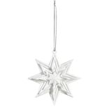 Suspension de Noël forme Étoile velours poudré