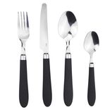 M&eacute;nag&egrave;re 24 pi&egrave;ces inox manche antid&eacute;rapant soft touch noir