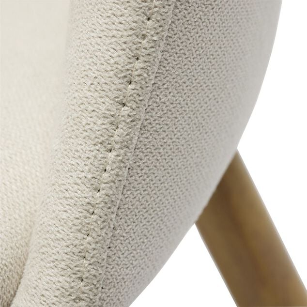 Chaise Ga&euml;lle Blanc cr&egrave;me L.58 x P.54 x H.75 cm - Lot de 2