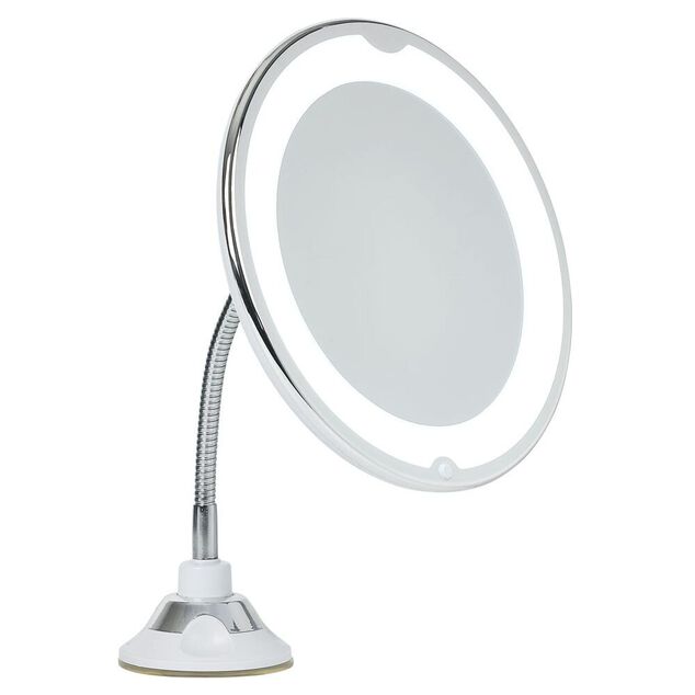 Miroir LED grossissant flexible et pivotant fixation ventouse
