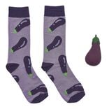 Coffret chaussettes avec balle anti stress thème aubergine TU