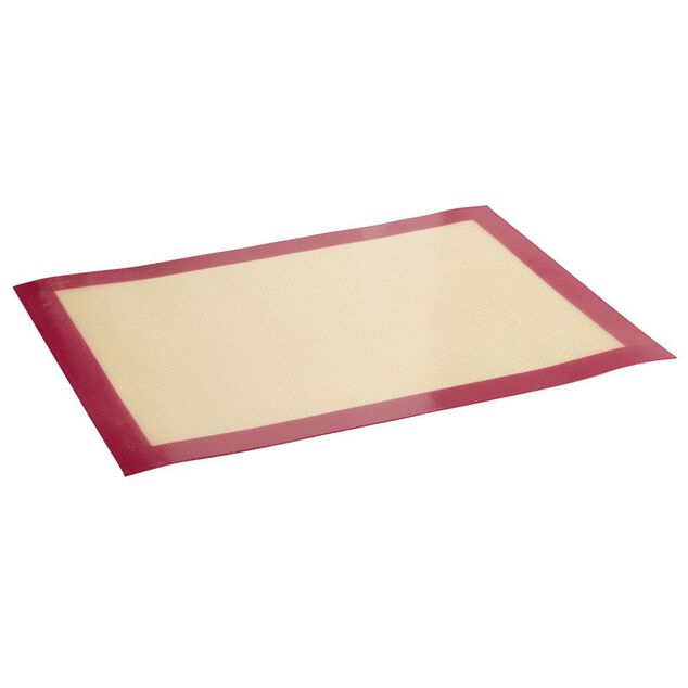 Feuille de cuisson r&eacute;utilisable en fibre de verre silicone rose