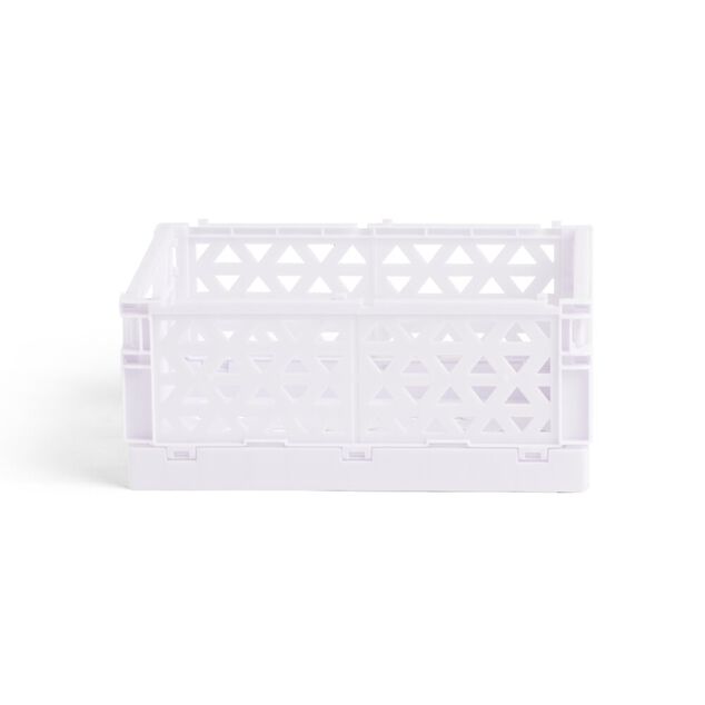 Caisse pliable polypropylène 17x12x7.5cm violet pastel