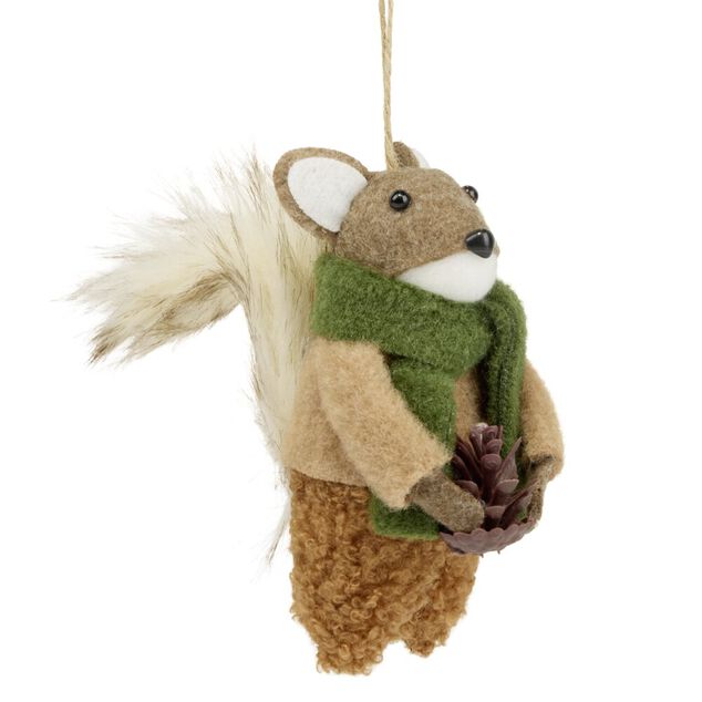 Personnage de No&euml;l en feutrine &agrave; suspendre H9cm (4 mod&egrave;les)