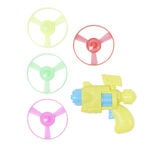 Pistolet lanceur avec 4 disques dont 1 lumineux Ø10,5xH11,5cm