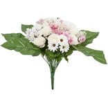 Piquet de rose et marguerite bouquet fleur artificielle &Oslash;40xH42cm