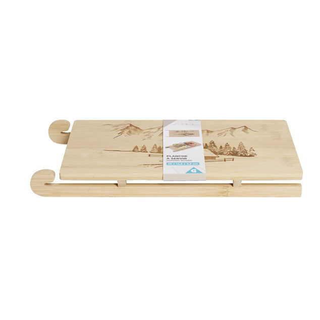 Planche de service bambou forme luge 32x14,5cm