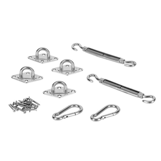 Accessoires de fixation pour voile d'ombrage acier