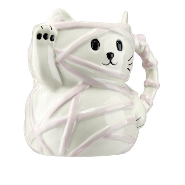Mug Halloween 50cl chat momie mignon dolomite blanc