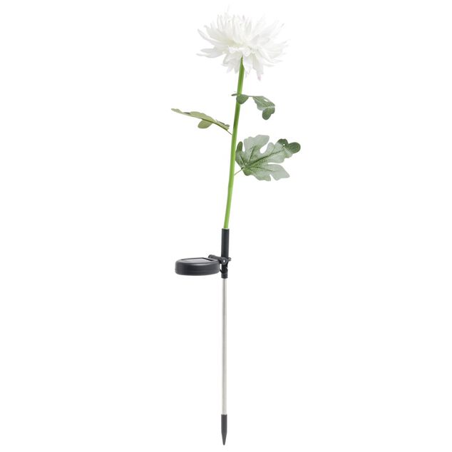 Borne solaire &agrave; planter forme pivoine H70cm