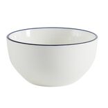 Bol porcelaine blanc liser&eacute; noir &Oslash;15xH7cm