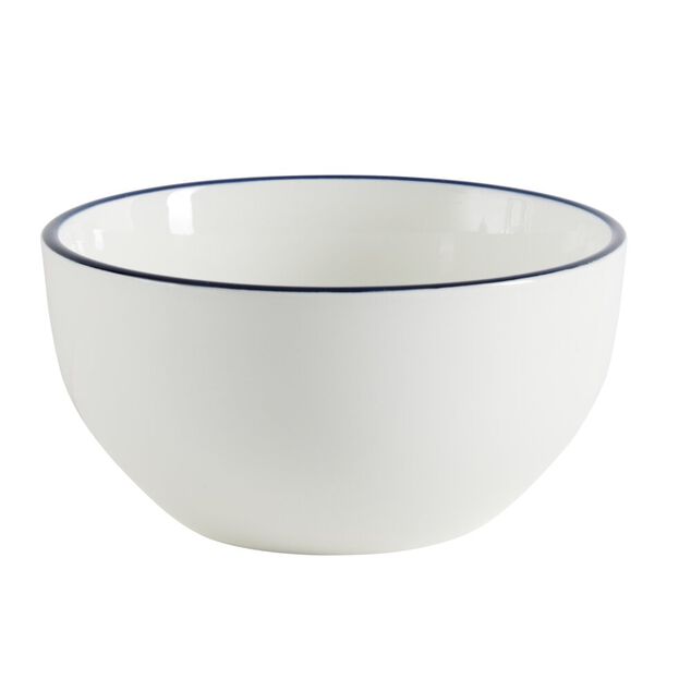 Bol porcelaine blanc liser&eacute; noir &Oslash;15xH7cm