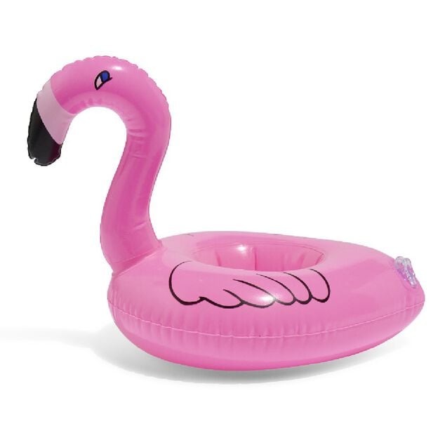 Porte verre gonflable flamant rose