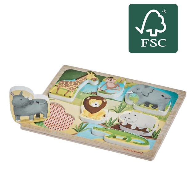 Puzzle 3D animal en bois