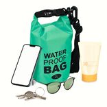 Sac de plage &eacute;tanche 2L polyester vert et noir