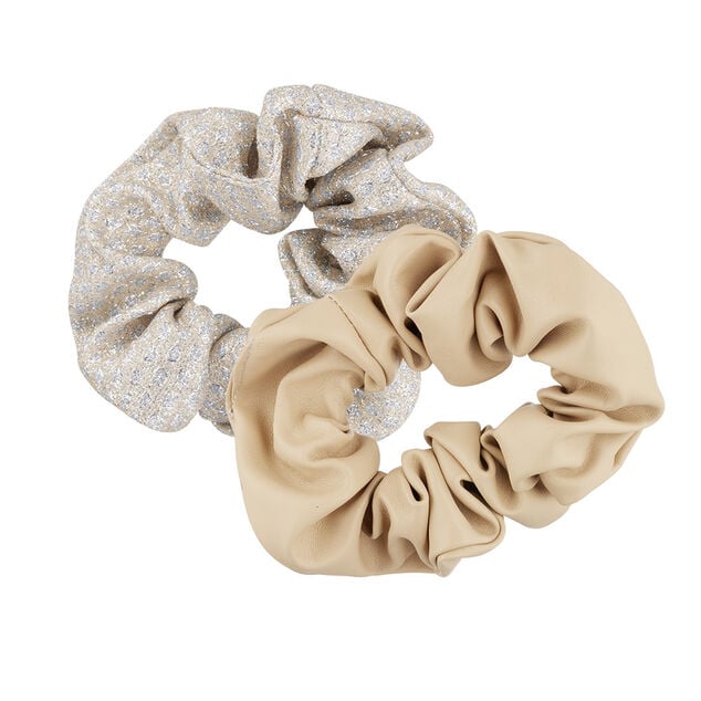 Chouchou beige et rose x2
