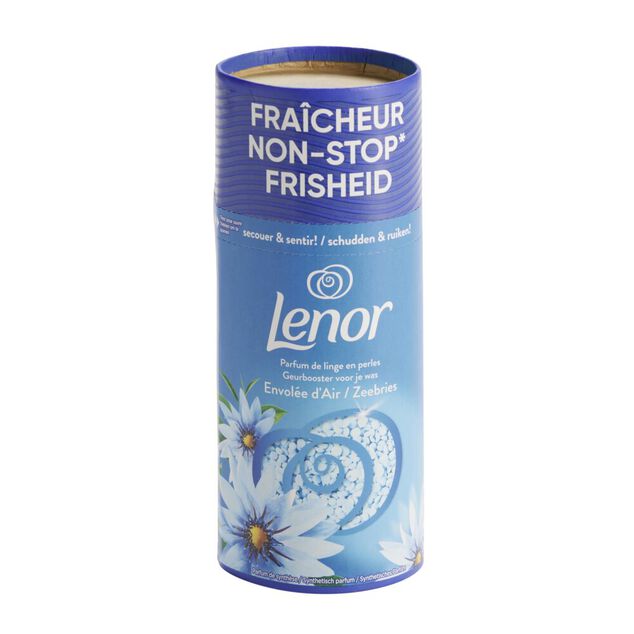 Adoucissant perles Lenor fra&icirc;cheur non-stop parfum de linge bleu 155gr