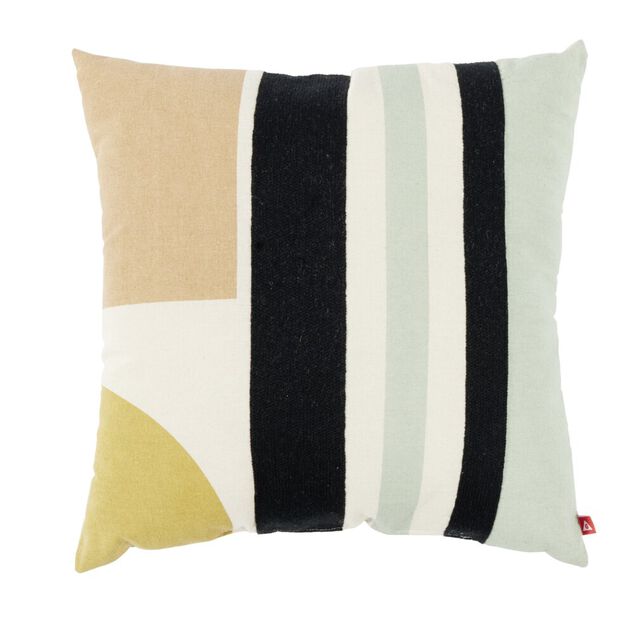 Coussin d&eacute;co art organique 45x45cm beige